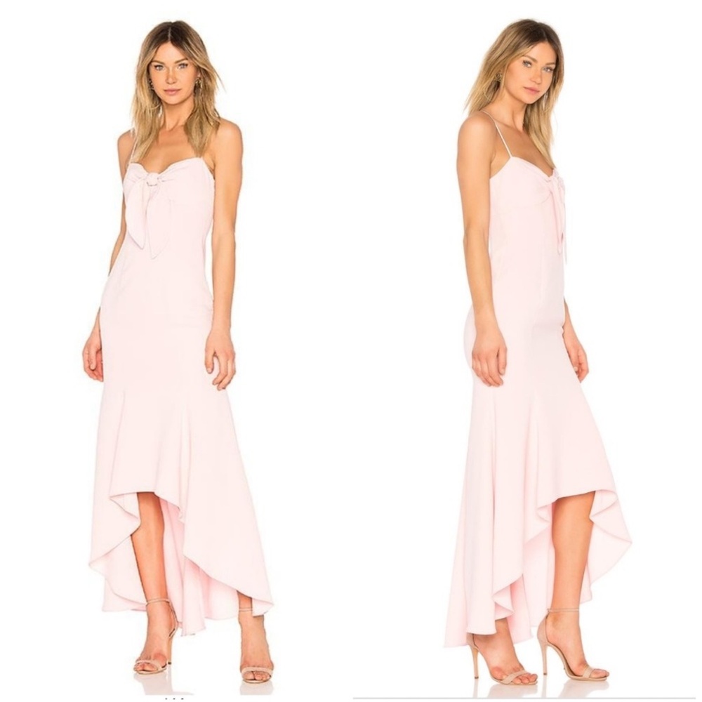 Likely Pink Maxi Trumpet Dress High-Low Cocktail Calhoun Gown